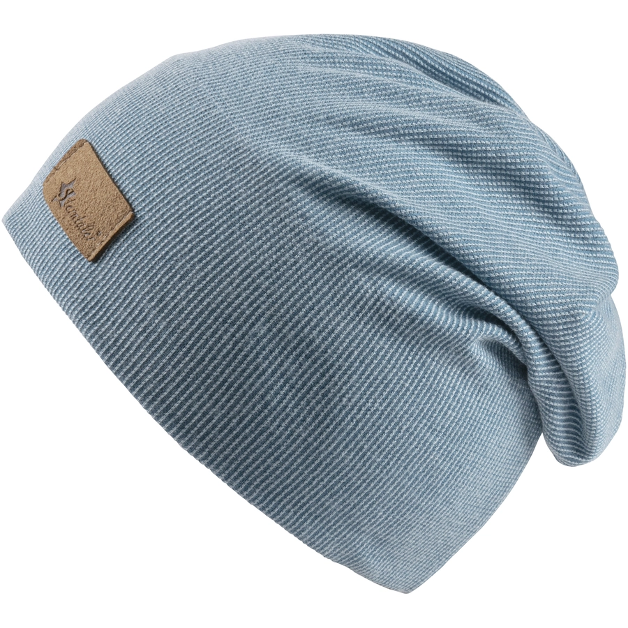 Sterntaler Slouch-Beanie Rippen graublau