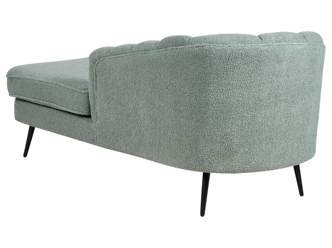 Divan côté droite en bouclé vert ALLIER