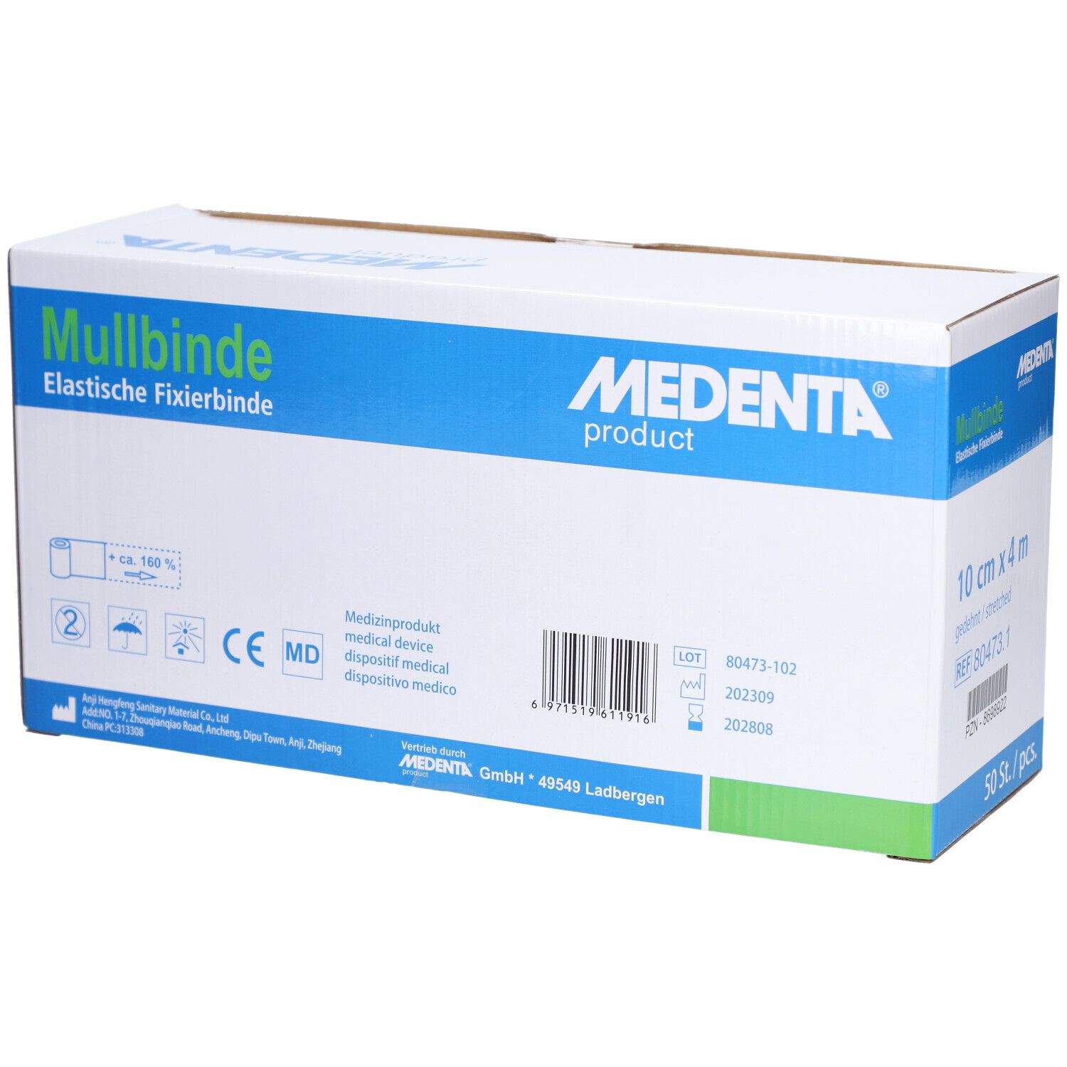 Mullbinden elastisch 10 cm x 4 m