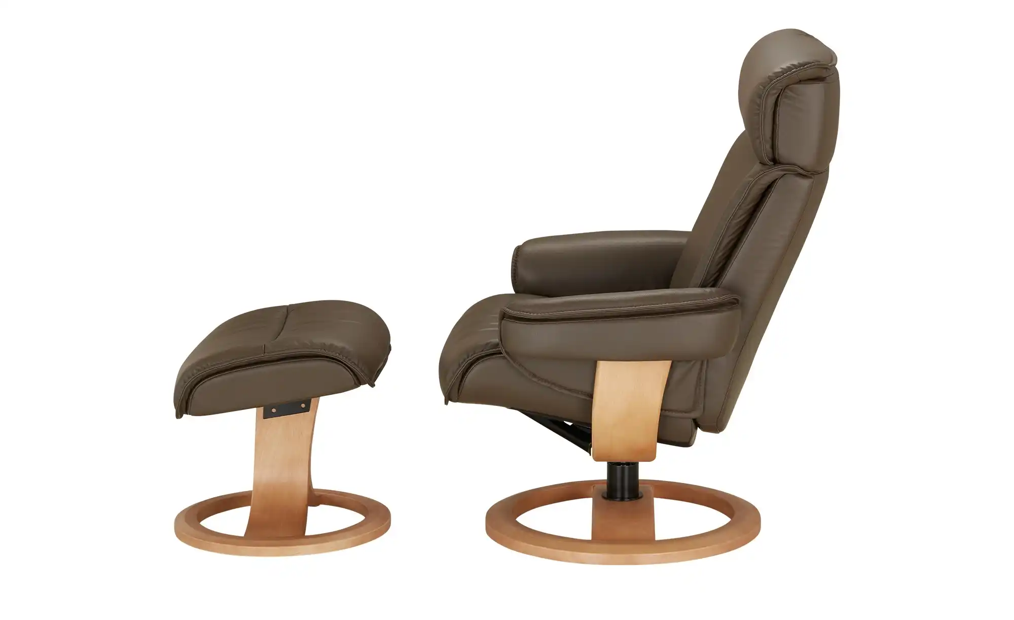 Nordic Life Sessel-Hocker-Set aus Echtleder INC97