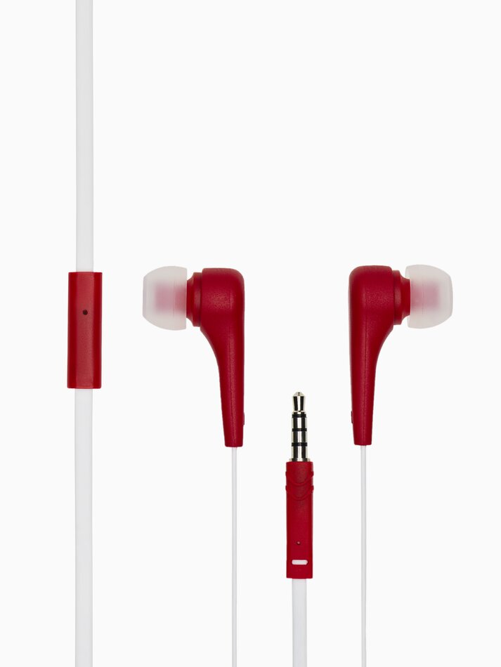 Fones de ouvido com microfone - Vermelho