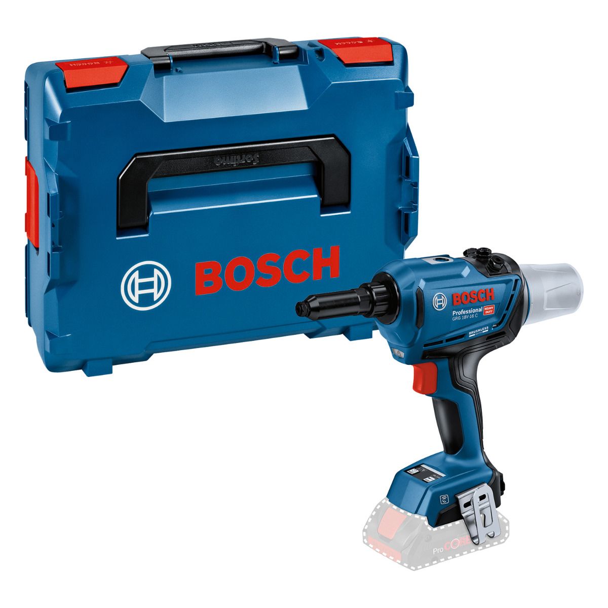 Bosch Professional GRG 18V-16 C Accu popnageltang 18V Basic Body in L-Boxx - 06019K5002