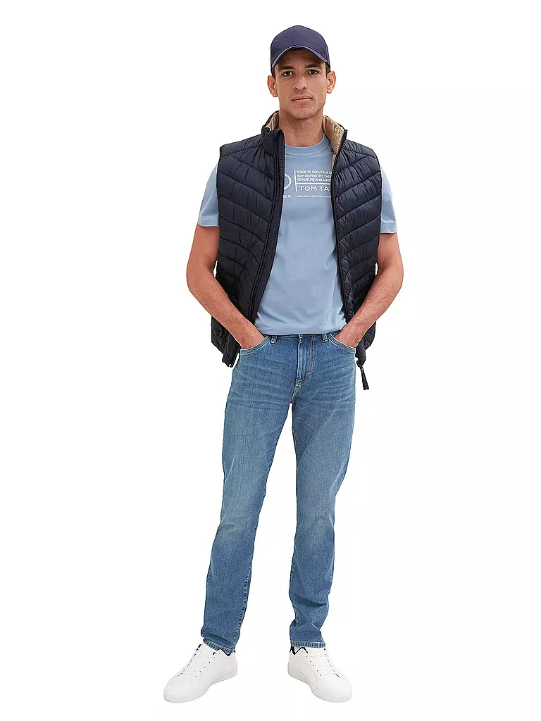 TOM TAILOR T-Shirt Regular Fit hellblau