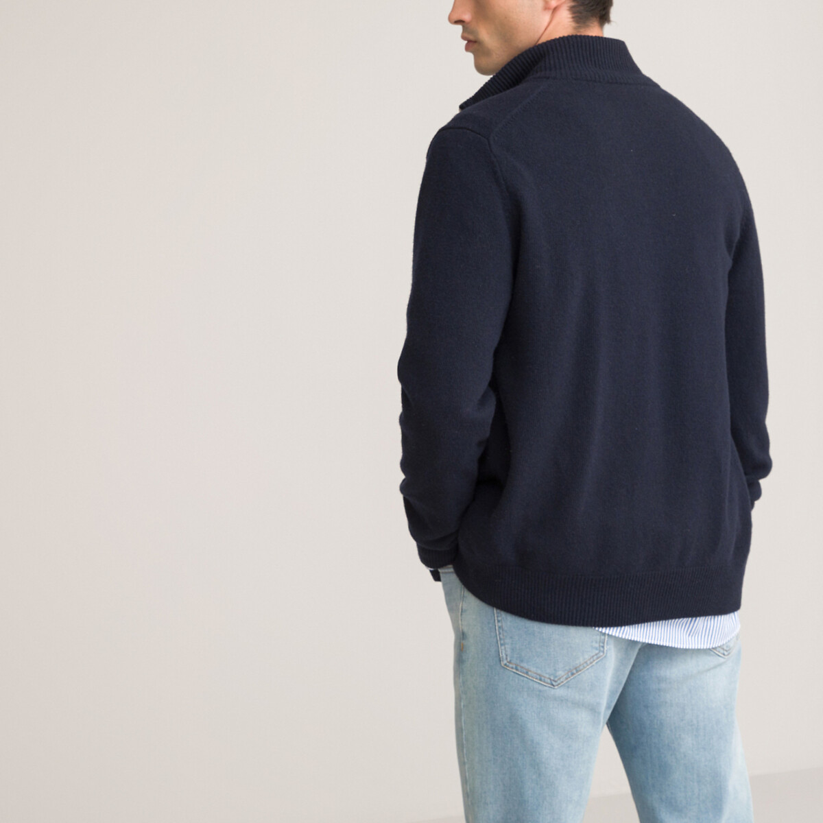 COLEÇÕES LA REDOUTE<br>Colete em lã de cordeiro, fabricado na Europa