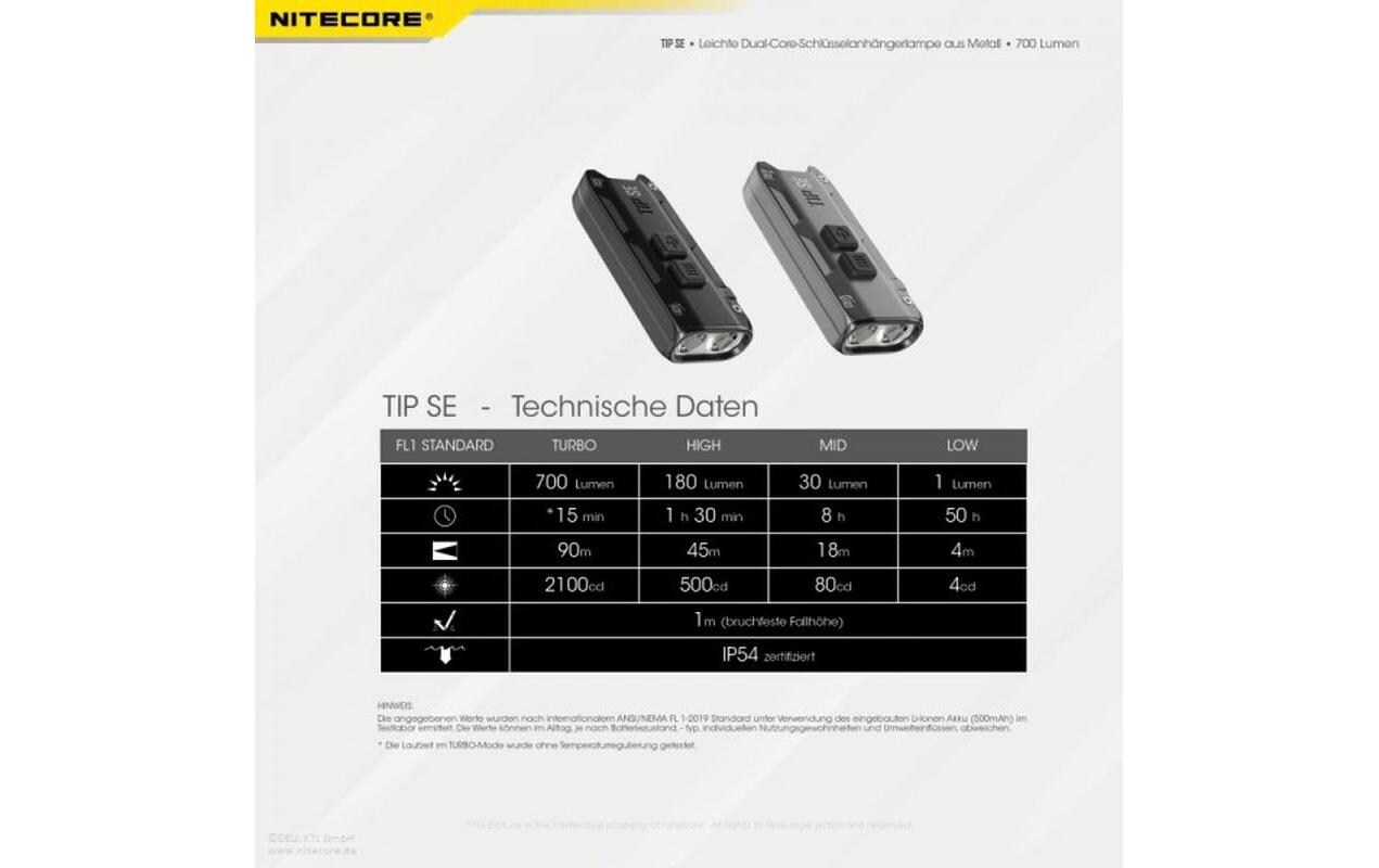 Taschenlampe Tip Se 700 LumenLED-Taschenlampe