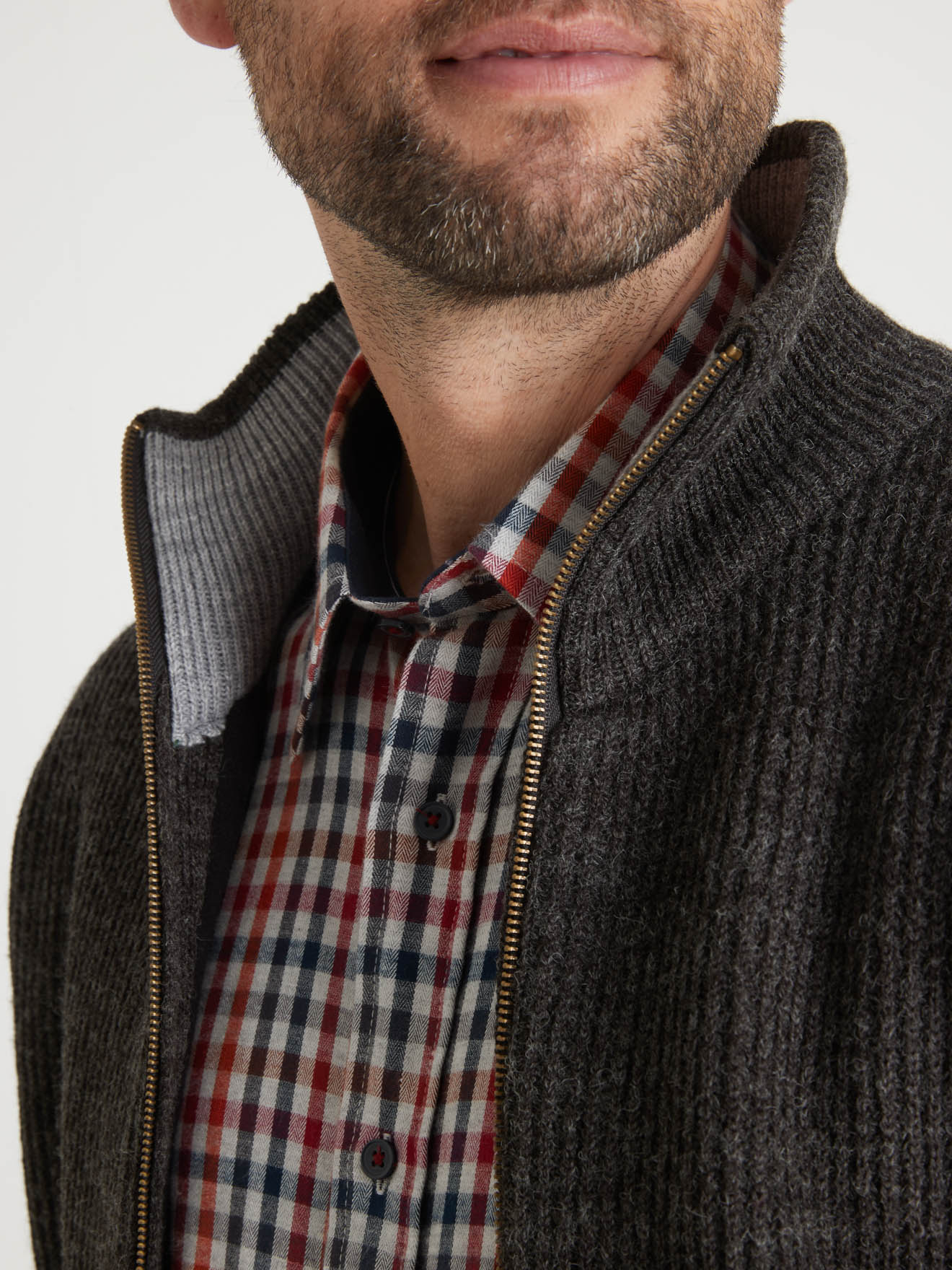 Blouson zippé 30% laine intérieur chaud