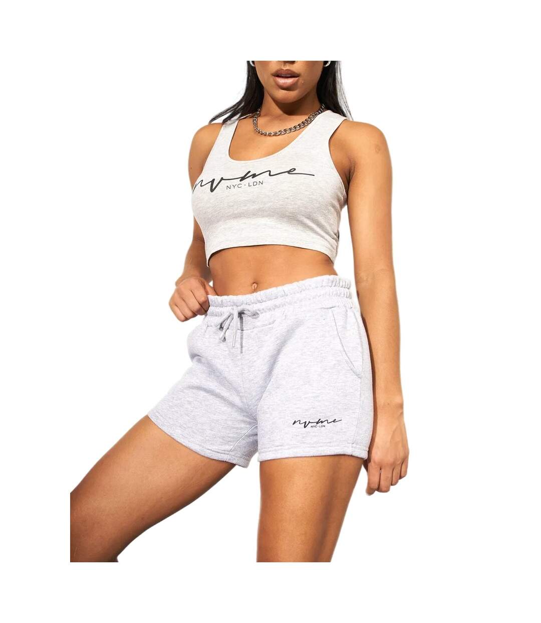 NVME - Short de jogging SHIMILA - Femme (Gris Chiné) - UTBG743
