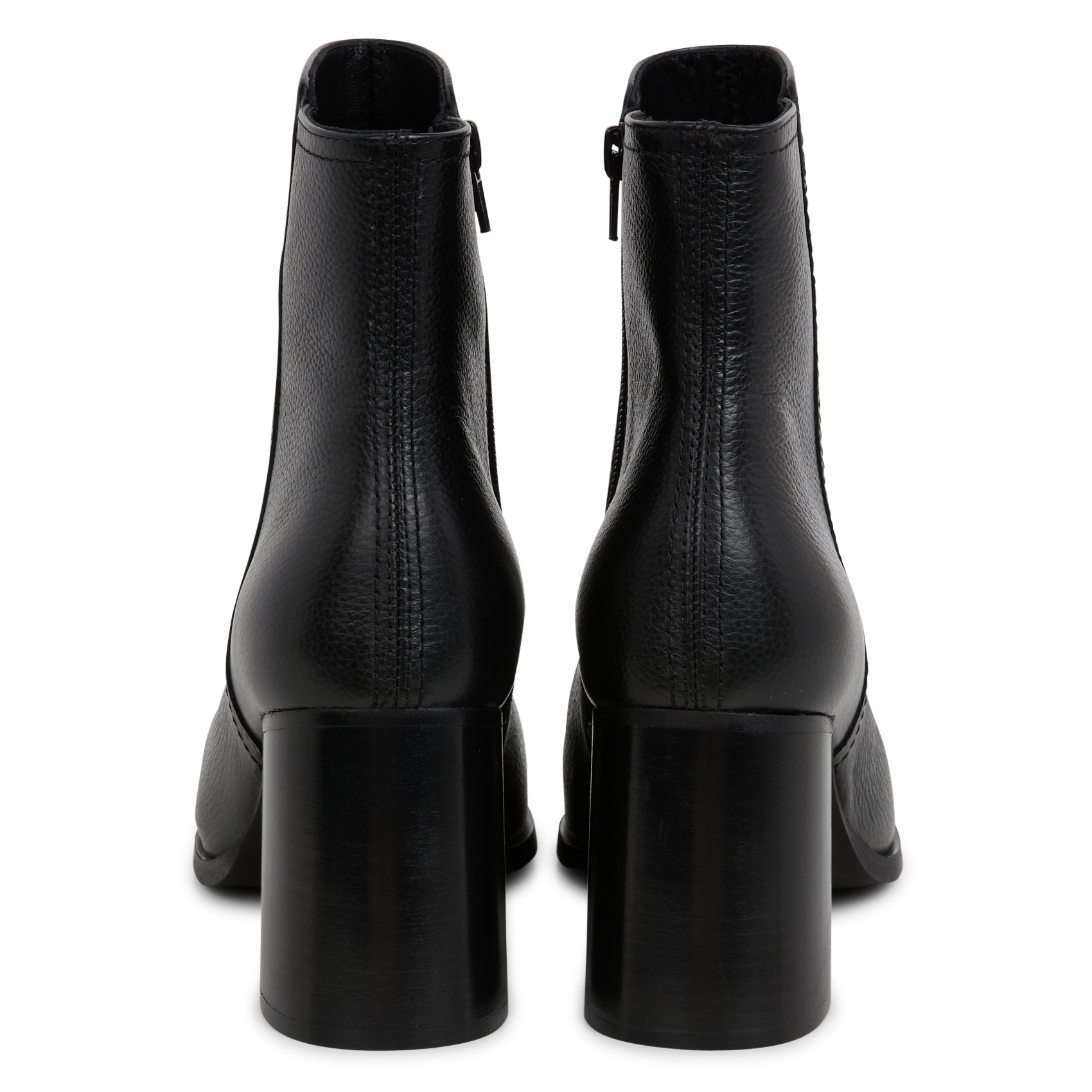 BEN - Bottines à talons en cuir | Noir