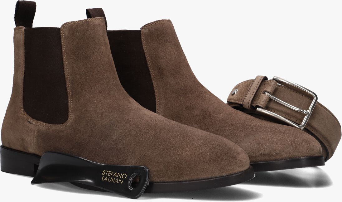 taupe stefano lauran chelsea boots 92302