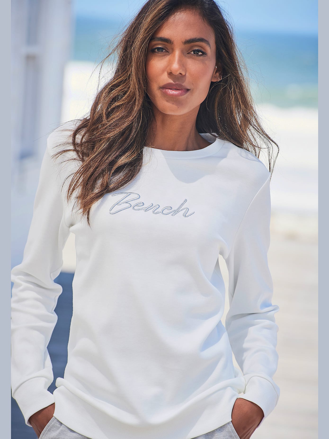 Sweatshirt basique à encolure ronde