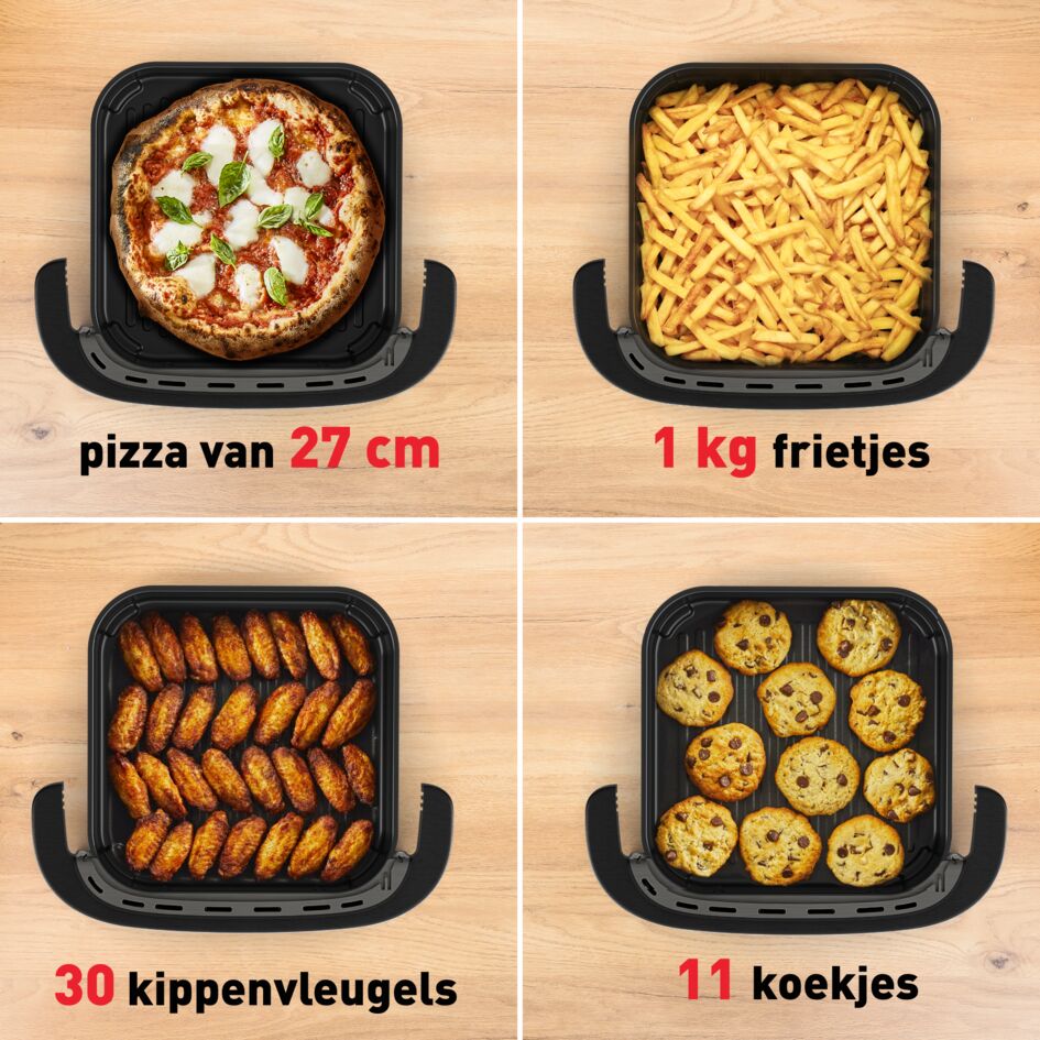Easy Fry Pizza FW4018 Air fryer met kijkvenster - 10 programma's - 4 L
