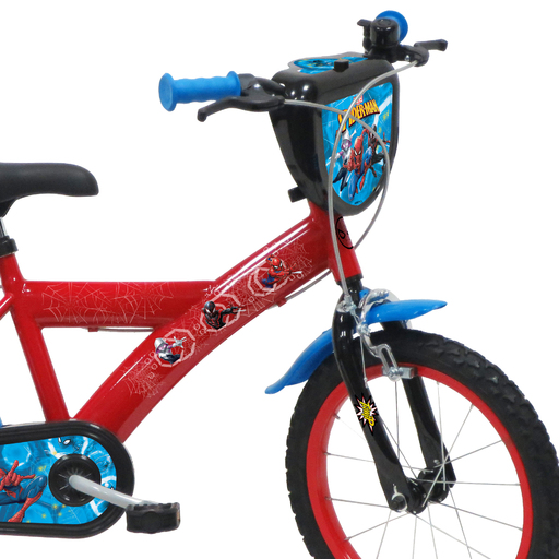 Bicicleta infantil do Homem-Aranha de 16 polegadas para crianças de 5 a 7 anos.