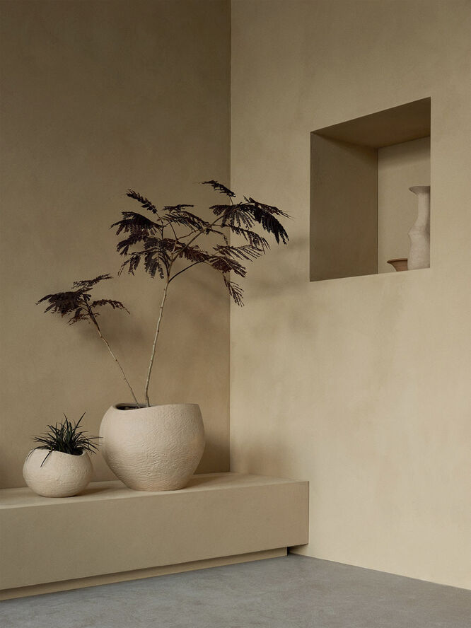 Audo Copenhagen Plantas Planter, H 24, Ivory