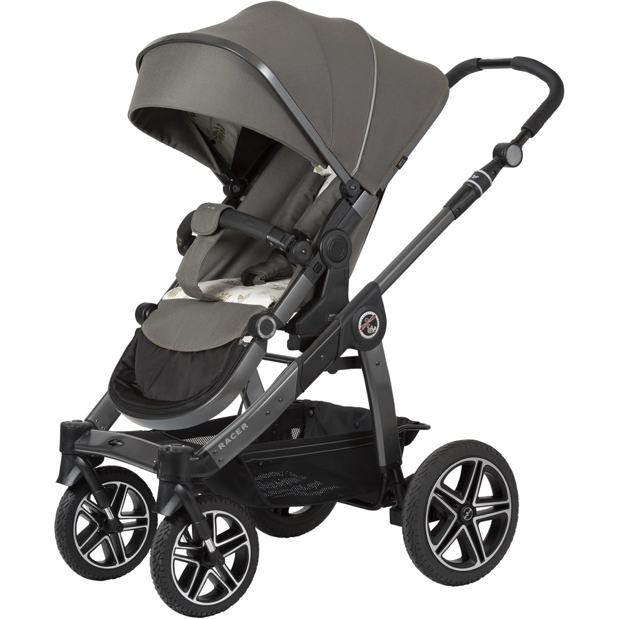 Hartan Kinderwagen Racer GTX mit Handbremse Casual Collection green nature (916) Gestellfarbe platin