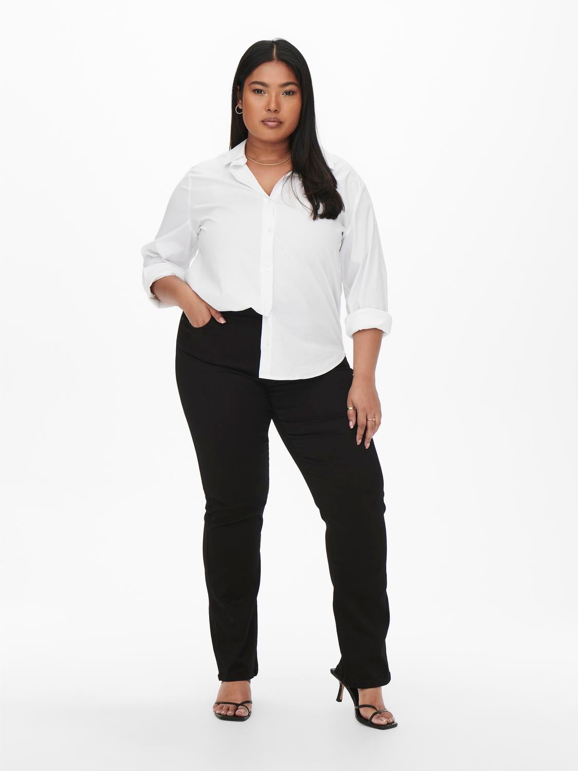 CARAUGUSTA Hohe Taille Gerade geschnitten Jeans Black
