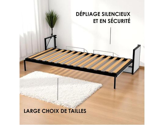 WALLBEDKING - Lit escamotable murphy - 200cm x 90cm - horizontal - studio