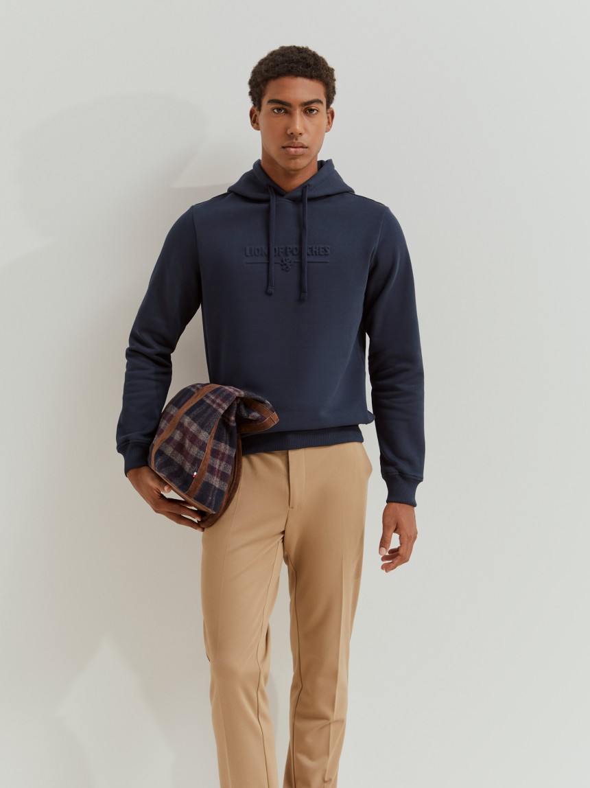 Sweatshirt de algodão com capuz