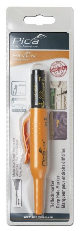 Pica Ink 150/46 Markeerstift tbv diepe gaten zwart