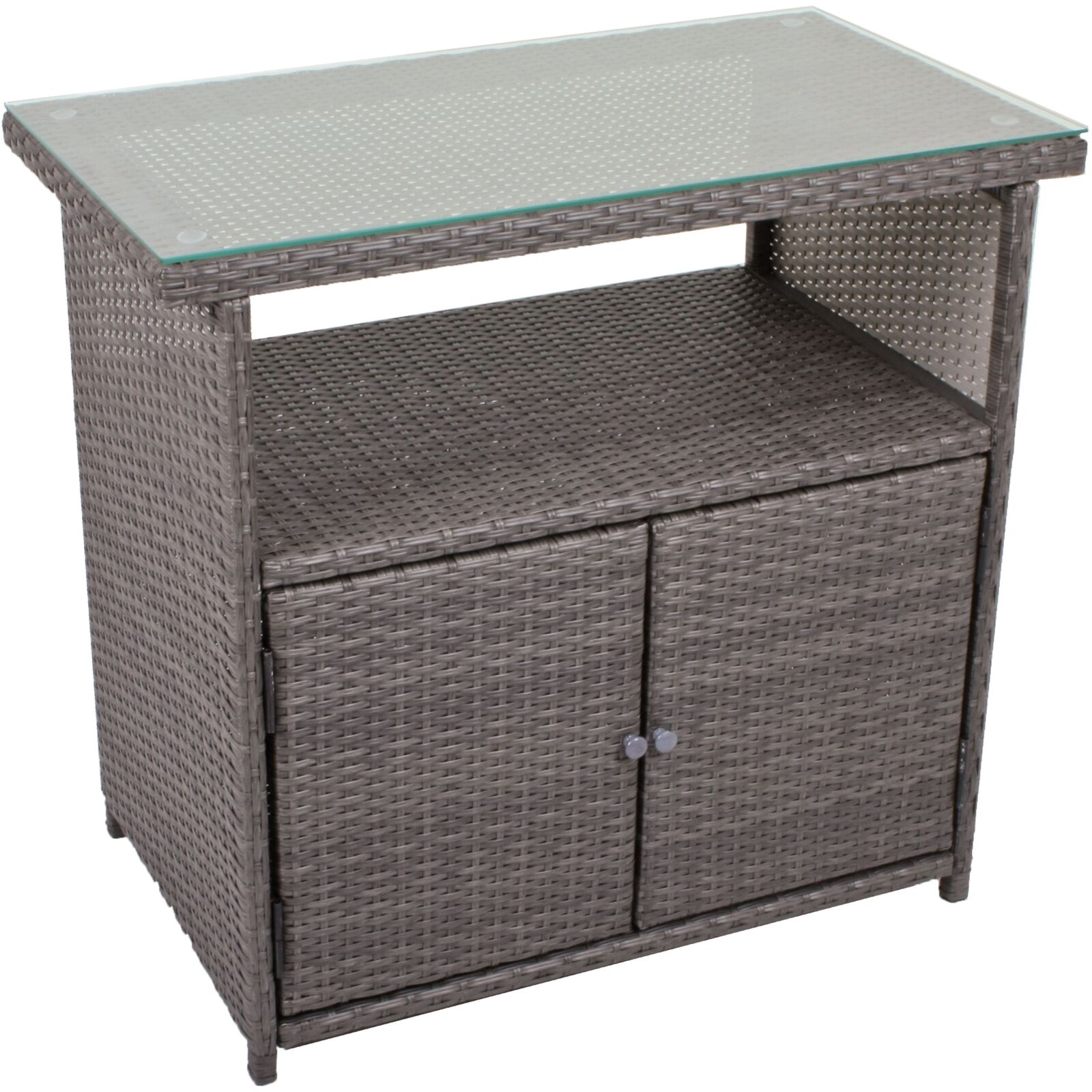 Kommode PADUA - schwarz-grau - 90 cm