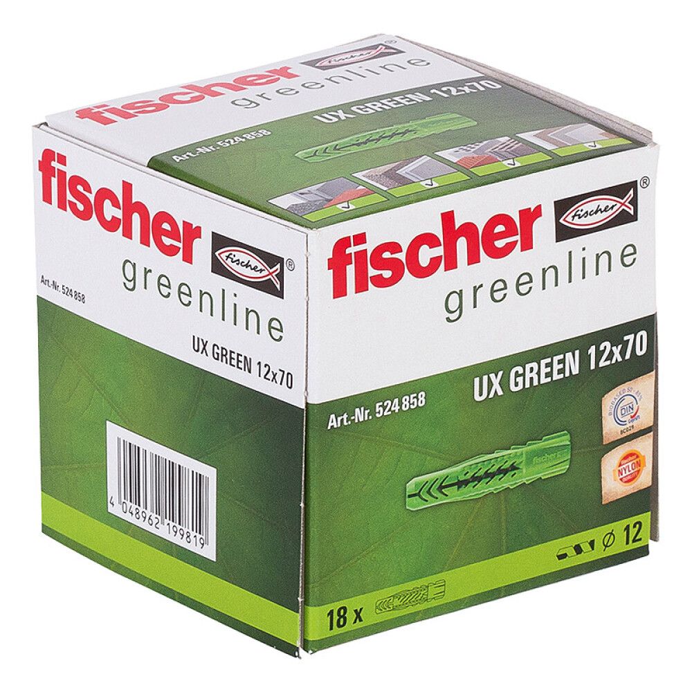 UNIVERSALPLUGG FISCHER 12X70MM 18STK