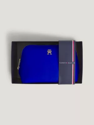 Conjunto de presente com placa de monograma TH e nécessaire