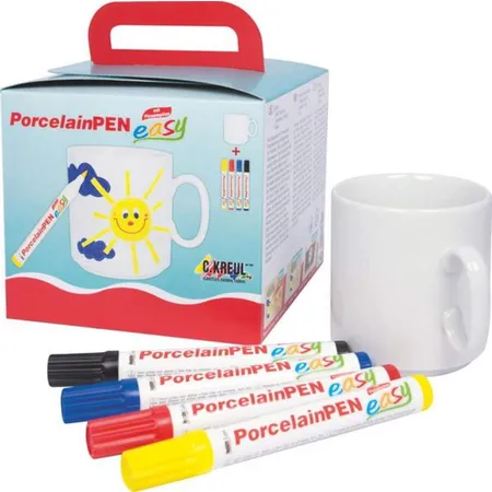 KREUL PorcelainPen easy Tassen Set Mal ne Tasse