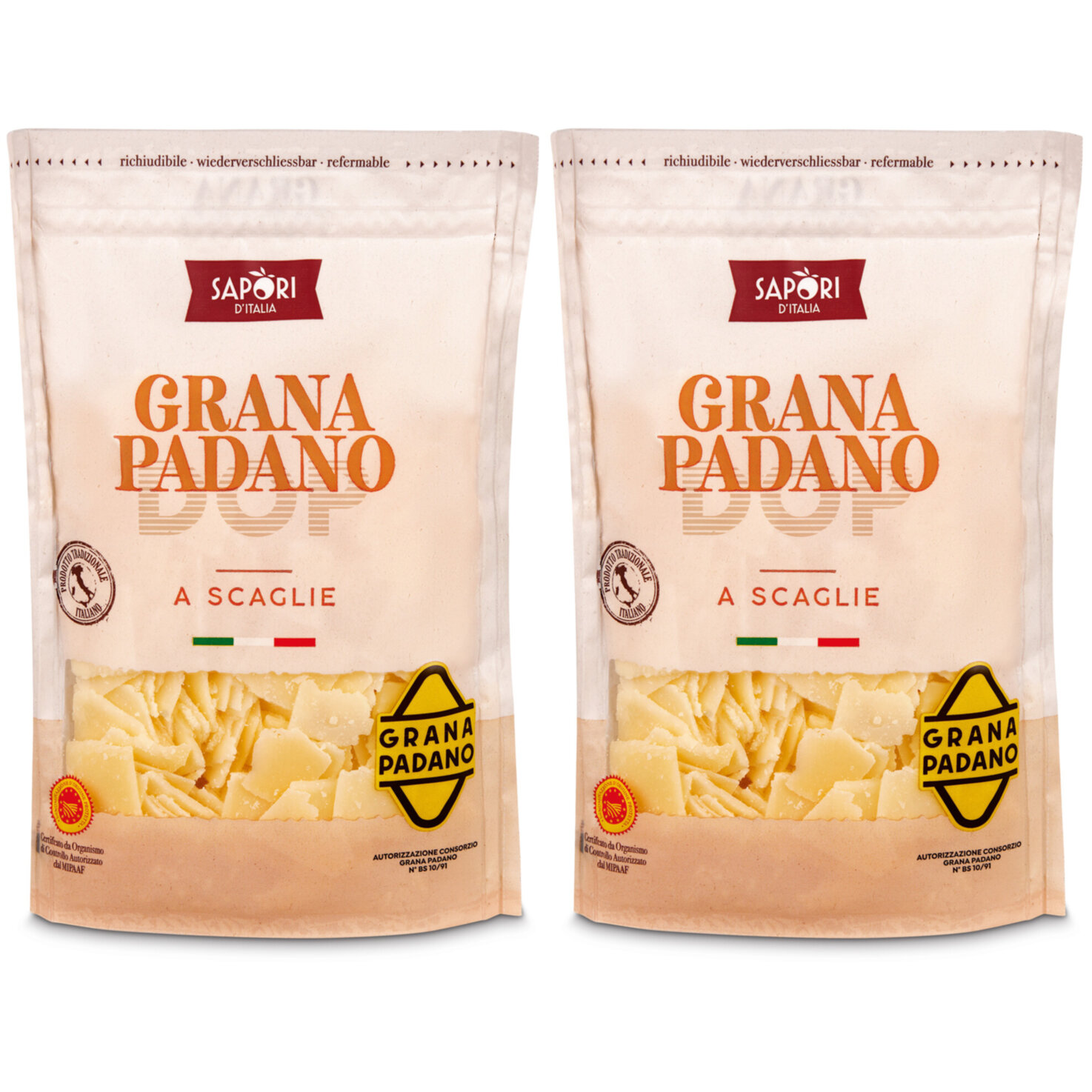 Sapori d'Italia Grana Padano DOP gehobelt 2x 100g