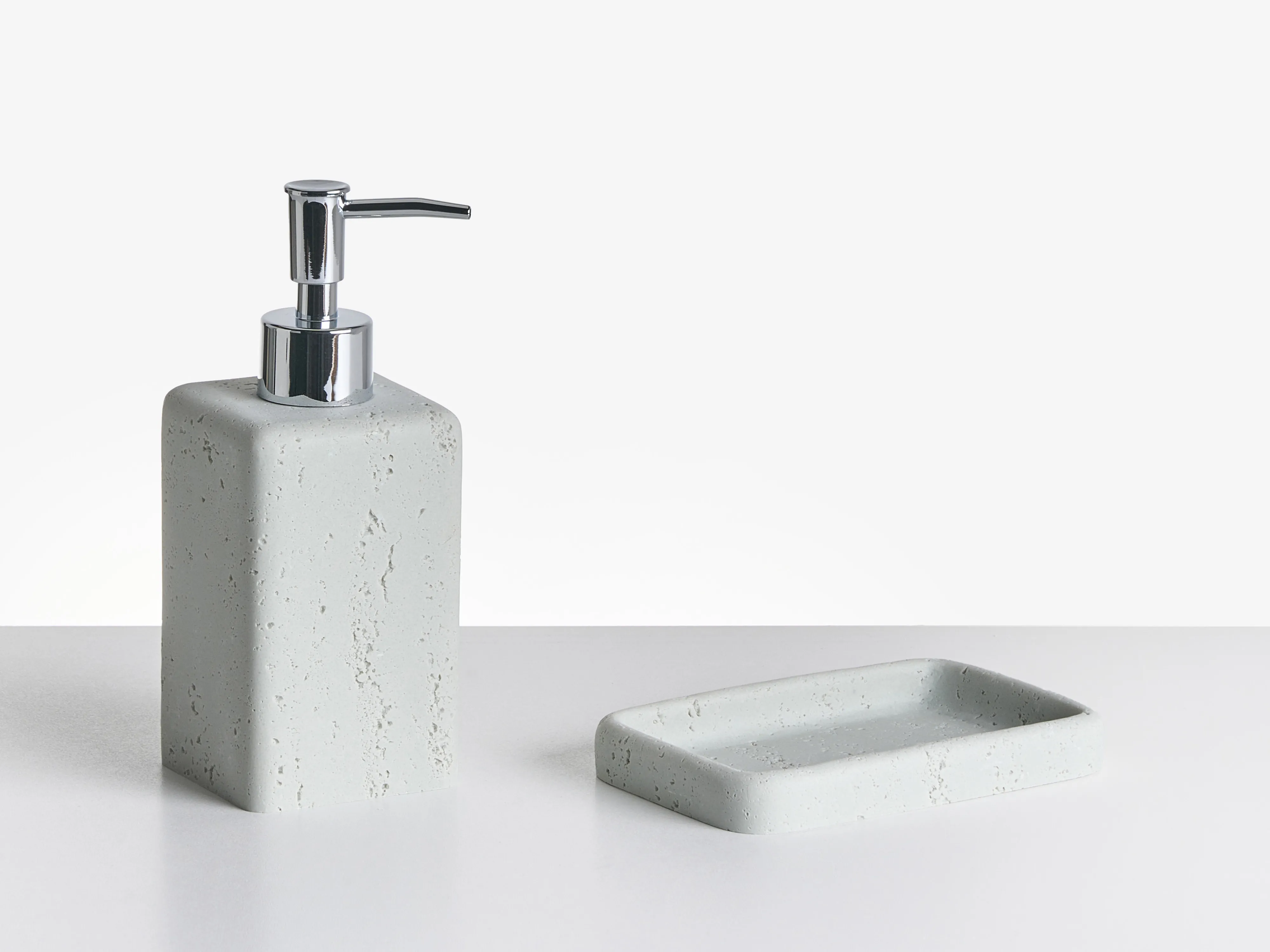 5-delige badkameraccessoireset VILCANOTA Grijs beton-effect