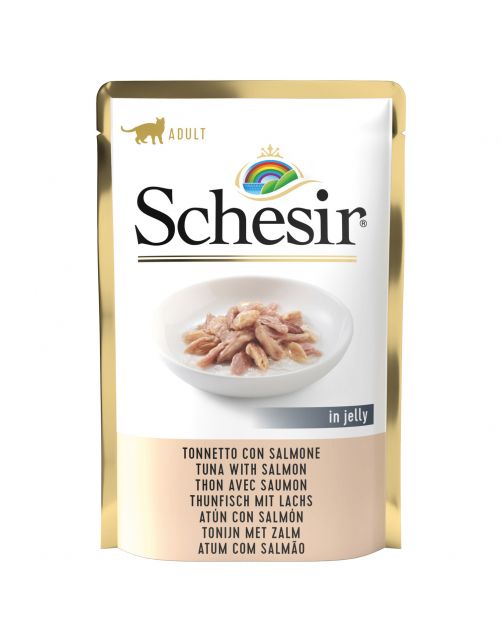 Schesir Cat Maaltijdzakjes Adult In Gelei 85 g - Kattenvoer