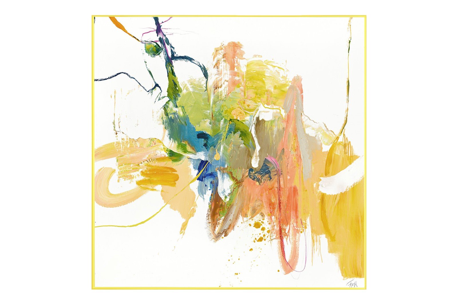Confidential Yellow 100x100 Yellow Acrylic Frame