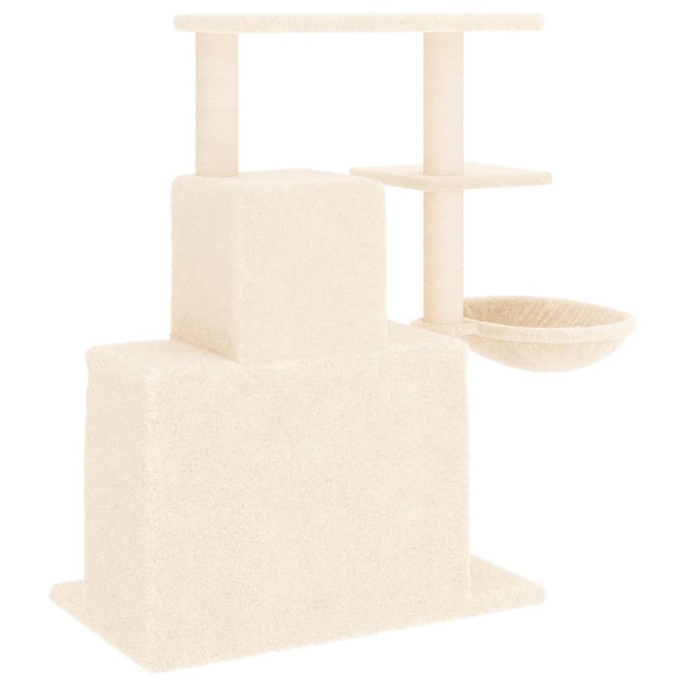Arbre à chat avec griffoirs en sisal crème 83 cm