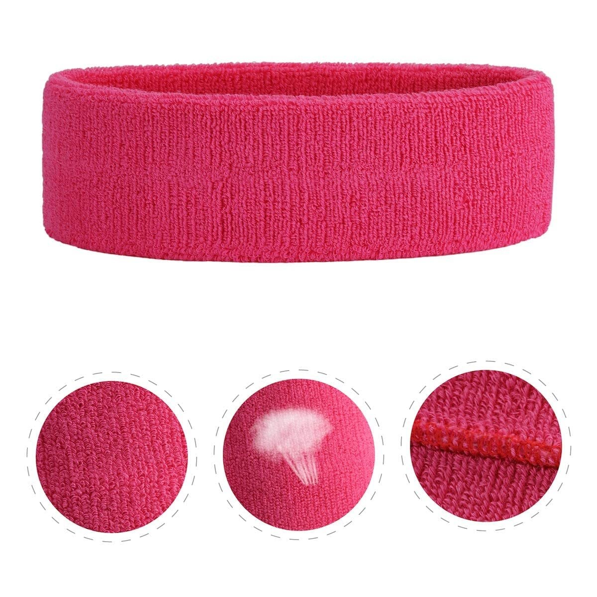 Pannebånd og armbåndsett 3 deler Rosa
