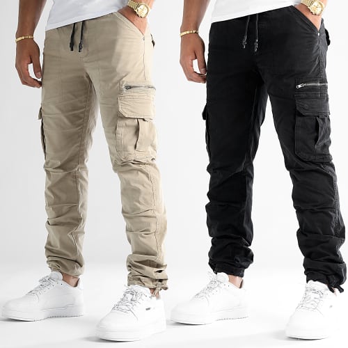 Lot De 2 Pantalons Cargo 1070546 Noir Beige