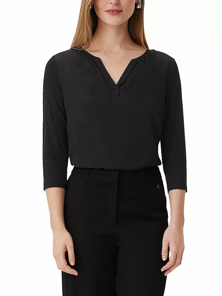 COMMA Langarmshirt  schwarz