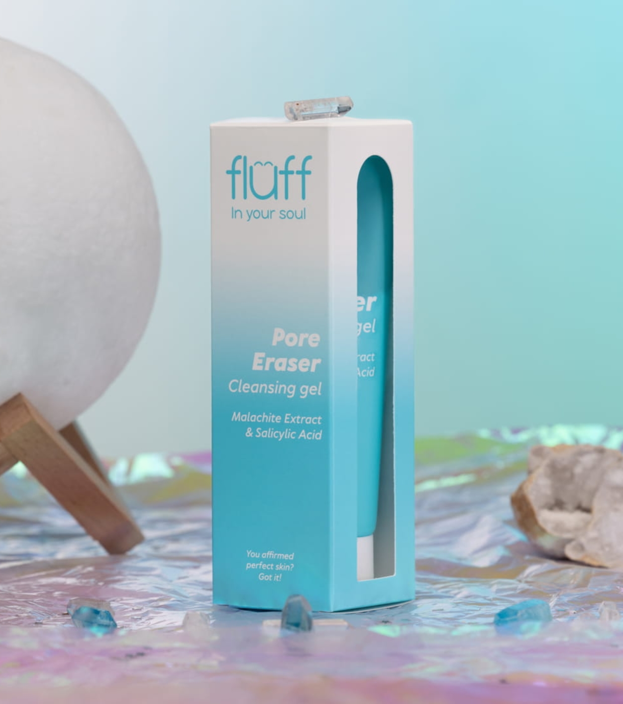 Fluff - *In Your Soul* - Gel de limpeza facial com extrato de malaquita e ácido salicílico Pore Eraser