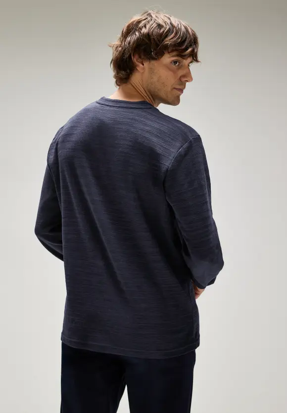 Winterslub Langarmshirt - nightshadow blue
