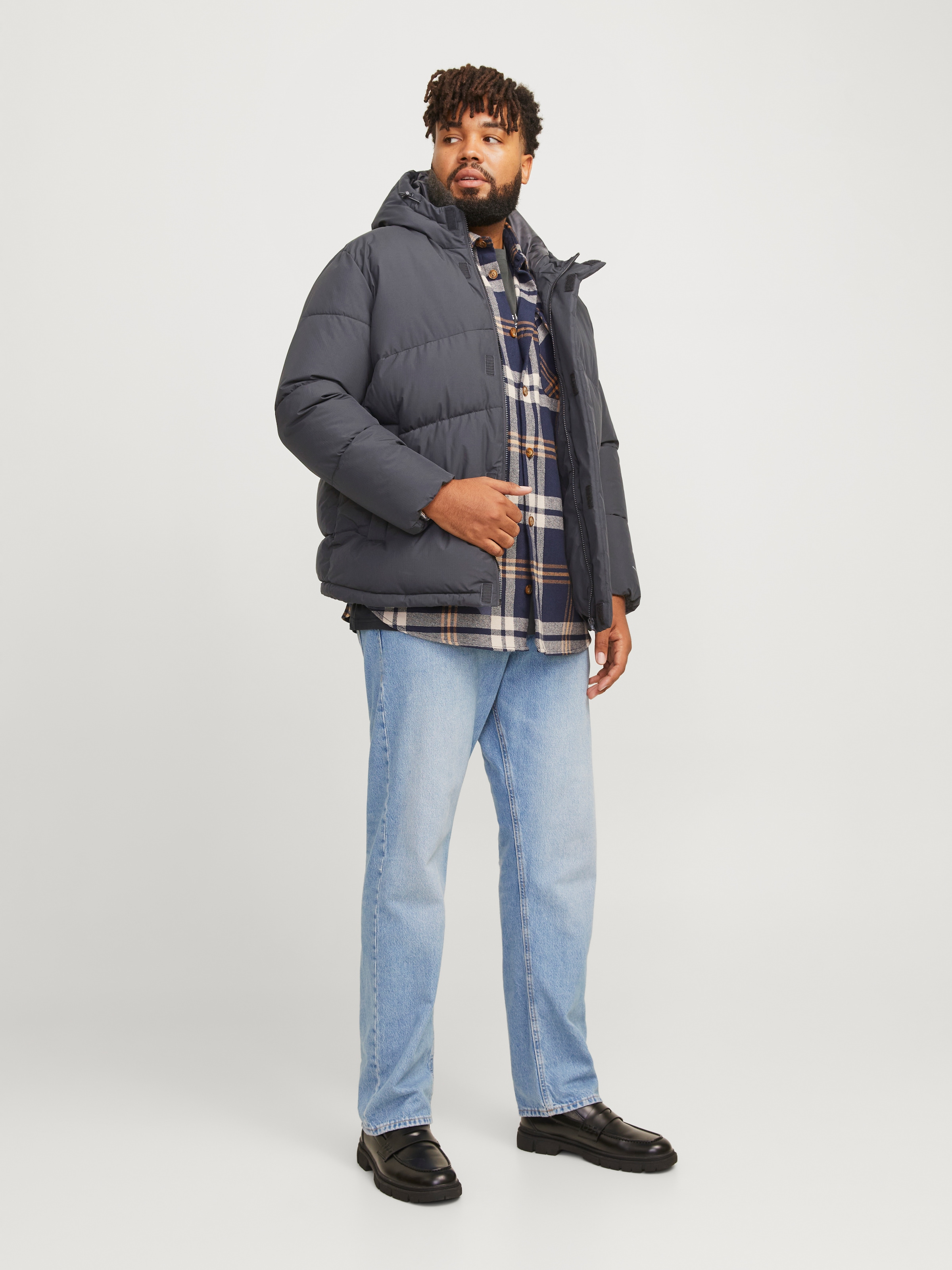 Jack & Jones PlusSize Steppjacke »JJWORLD PUFFER JACKET PLS« mit Kapuze