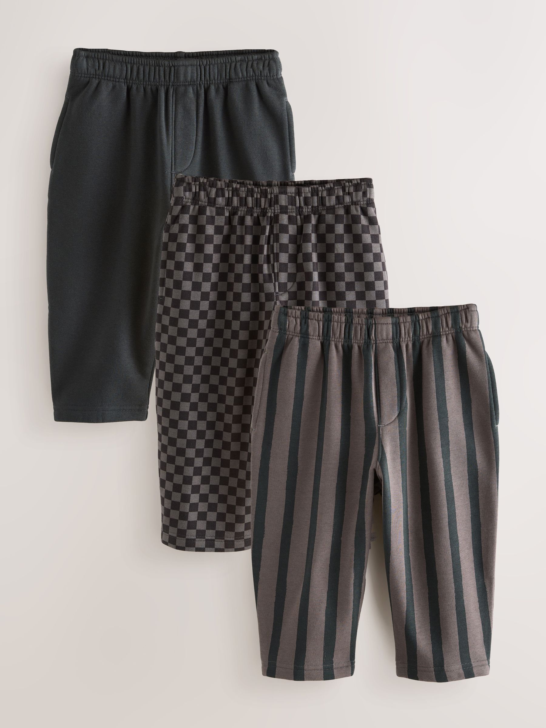 Zwart/antraciet - Wide Leg Jersey Joggers (3mths-7yrs)