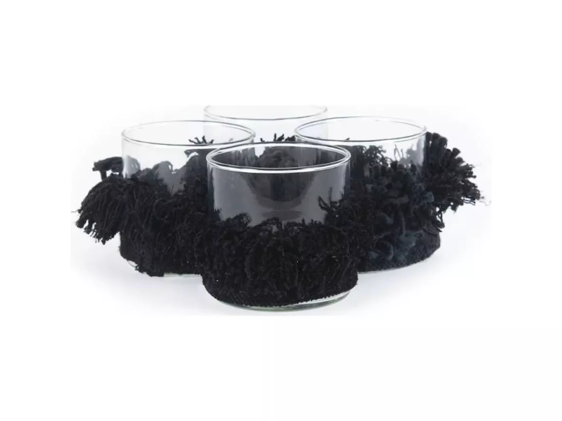 Bougeoir Oh My Gee velours noir Bazar Bizar