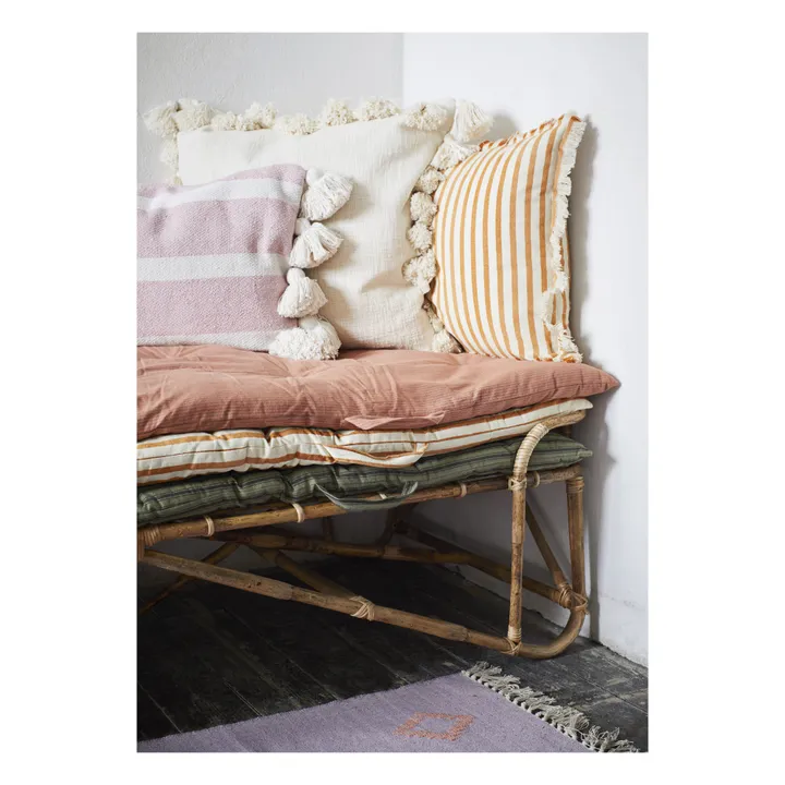Madam Stoltz Matelas de sol rayé - 70x180 cm