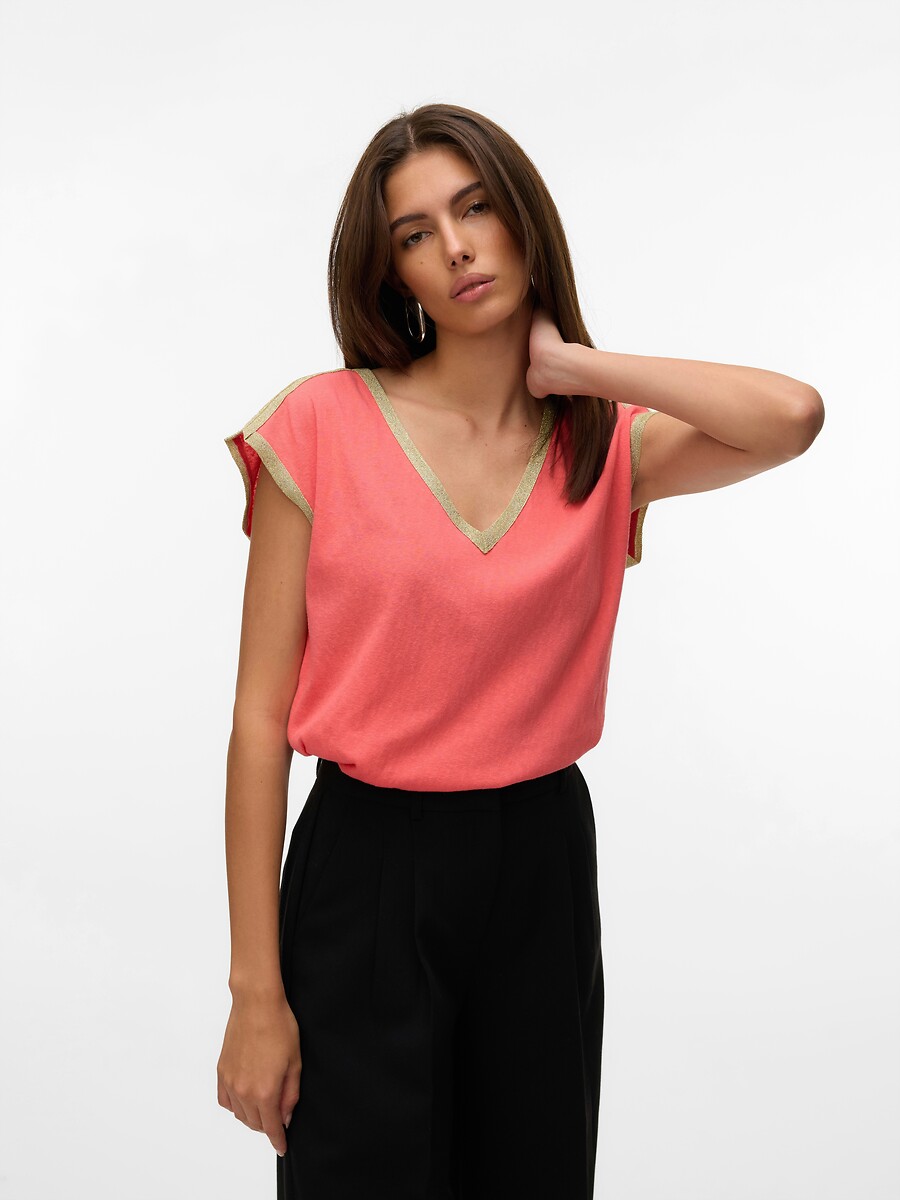 VERO MODA<br>Camiseta com decote em V