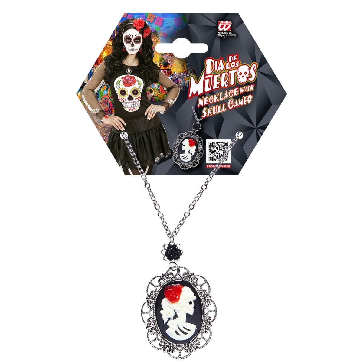 Halloween Ketting Schedel En Roos