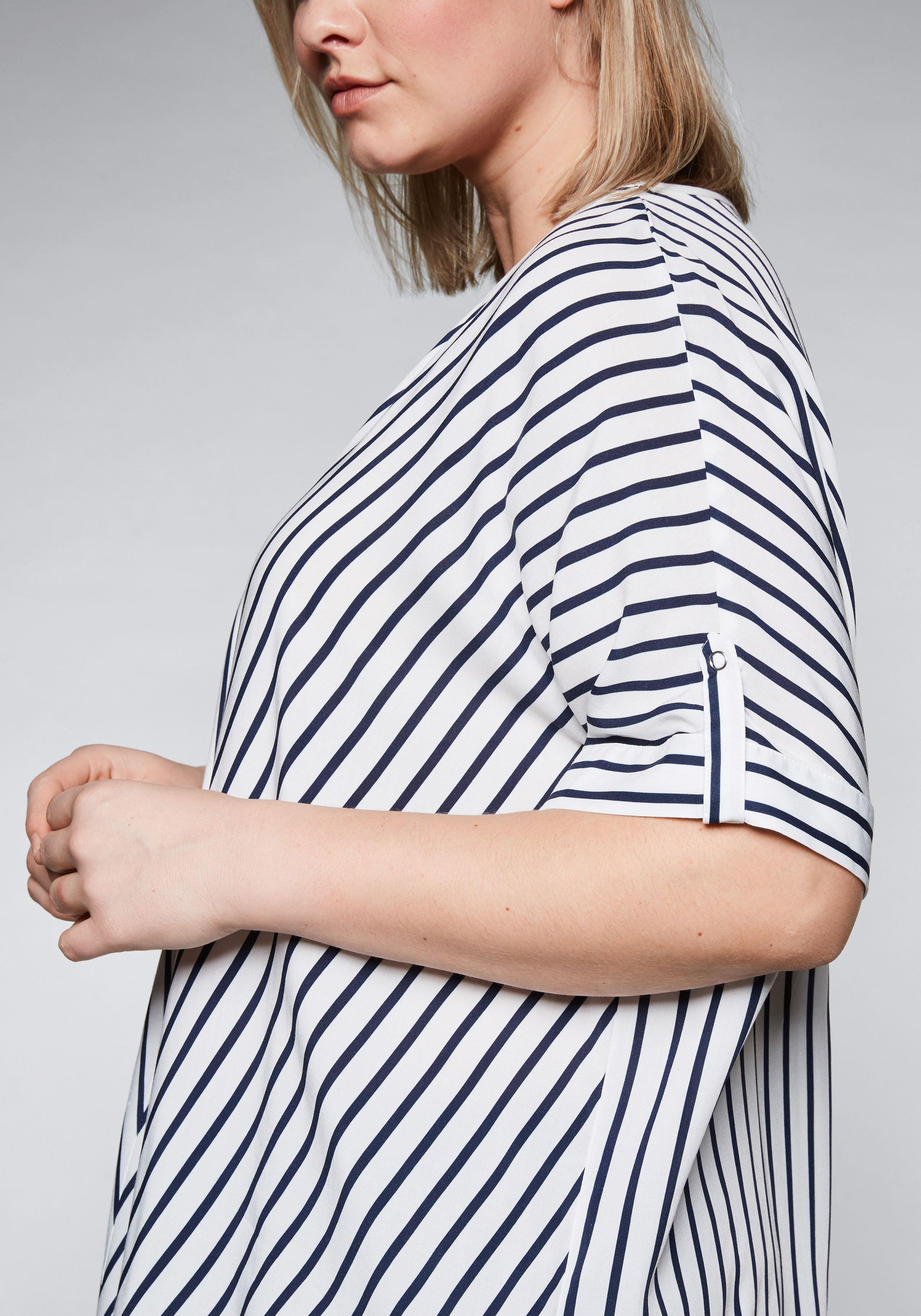 Tunika in Oversized-Form mit Streifen