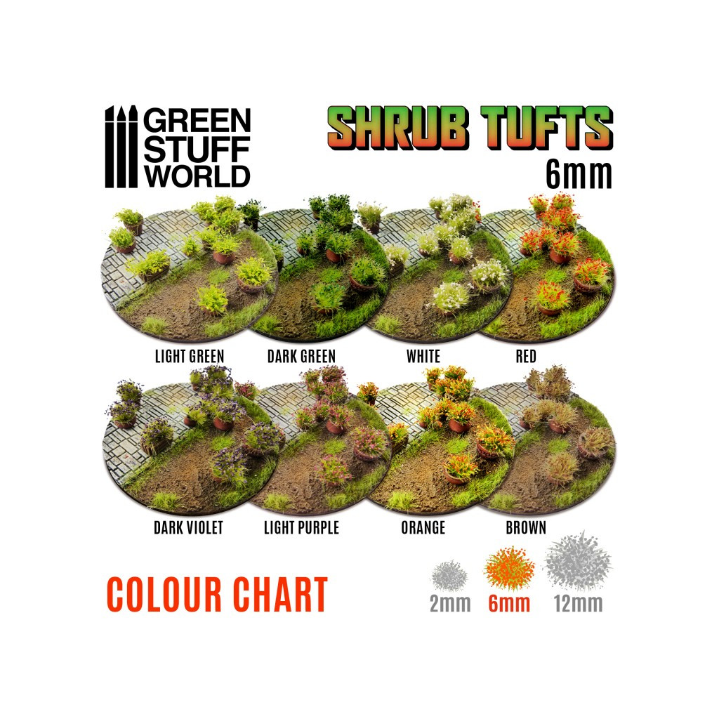 Green Stuff World - Touffes d'Arbustes - 6mm