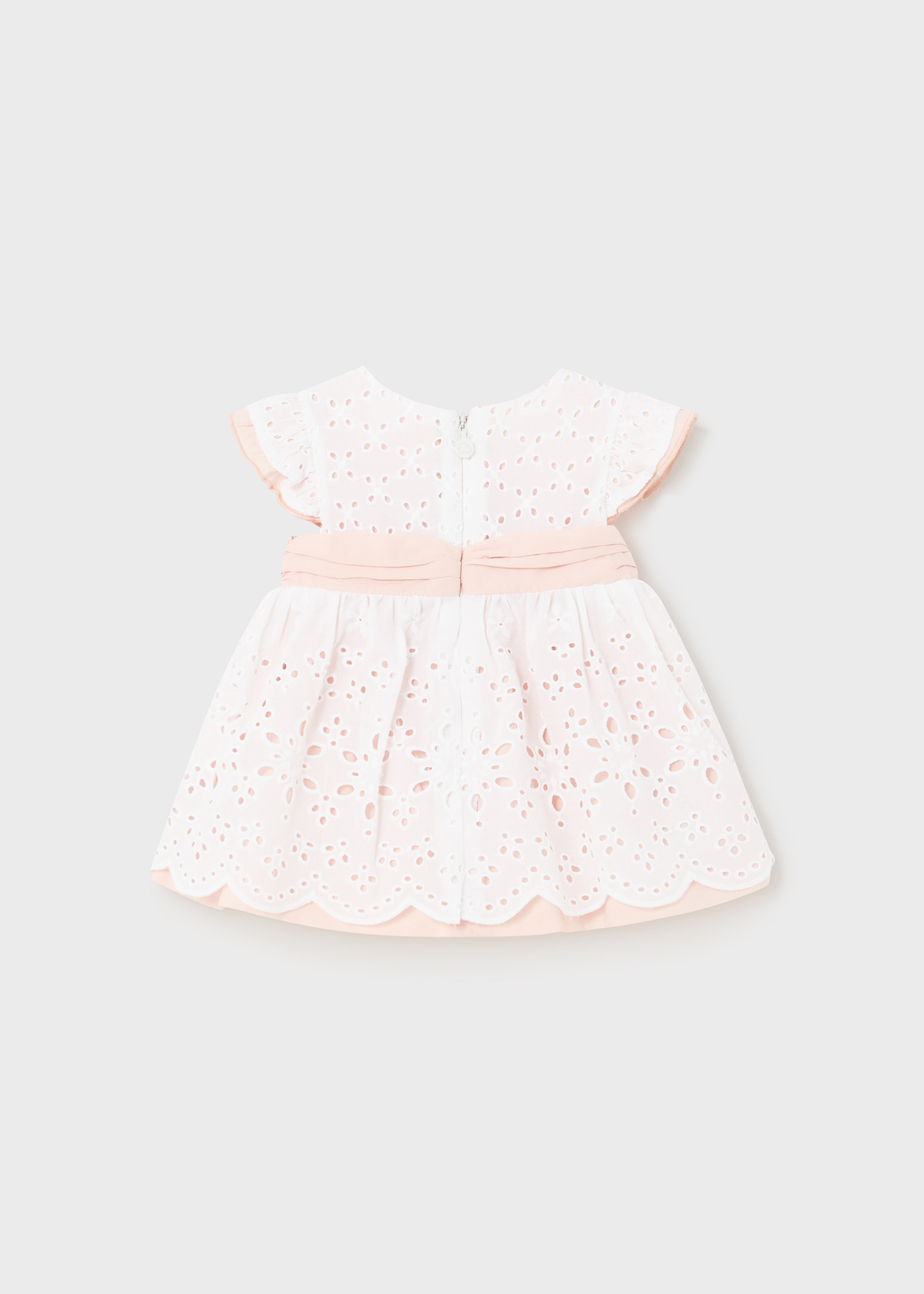Vestido perfurado nude para recém-nascido da Better Cotton