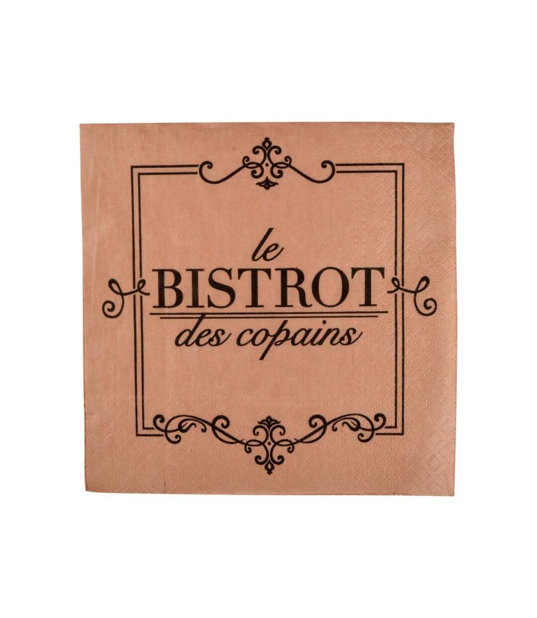 Paris Prix - Lot De 20 Serviettes En Papier bistrot 33x33cm Naturel