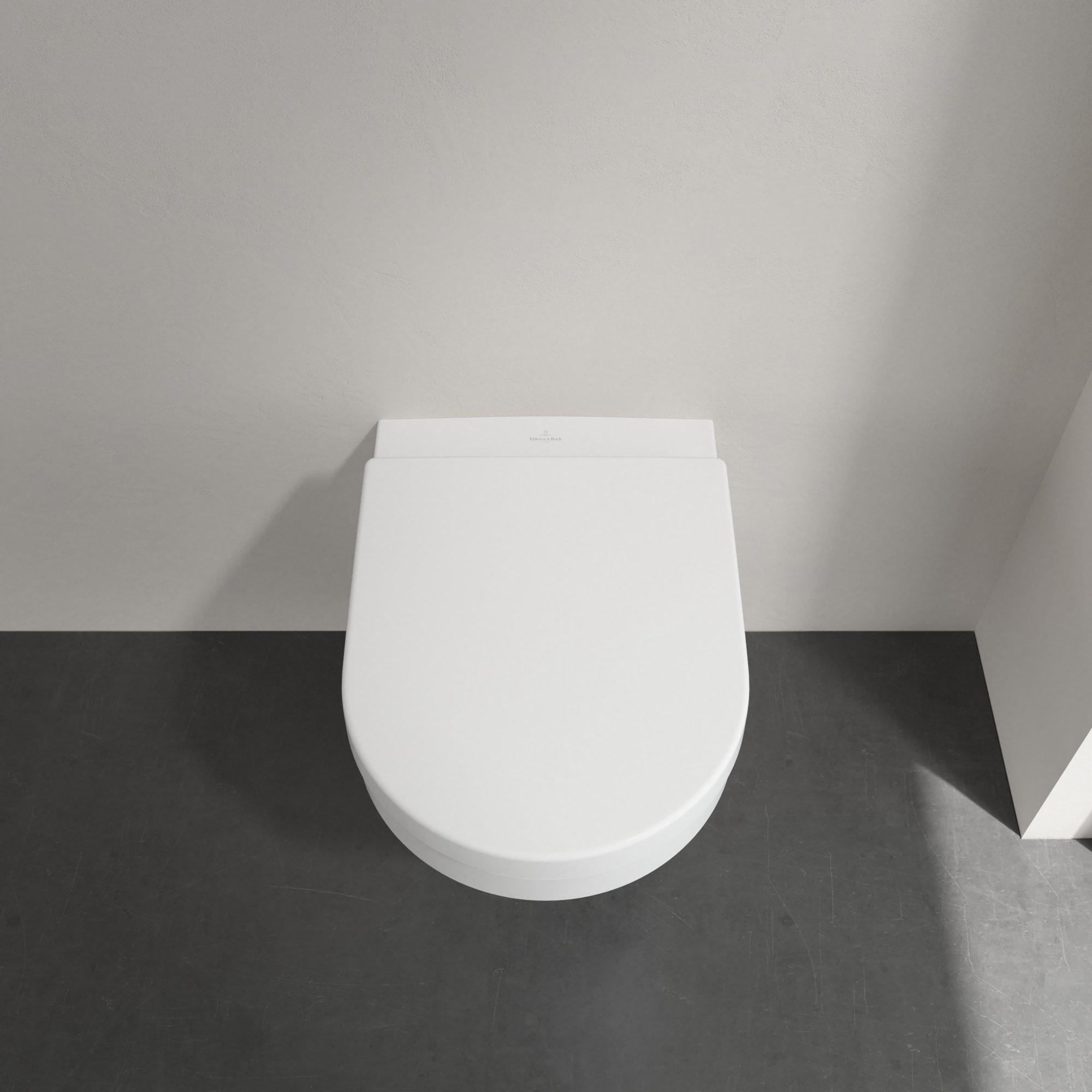 Villeroy & Boch Architectura randloos toilet ovaal met softclose zitting en verborgen bevestiging wit glans