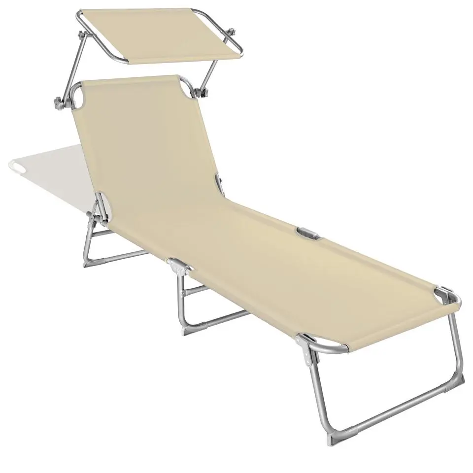 tectake Ligbed met 4 standen, Beige