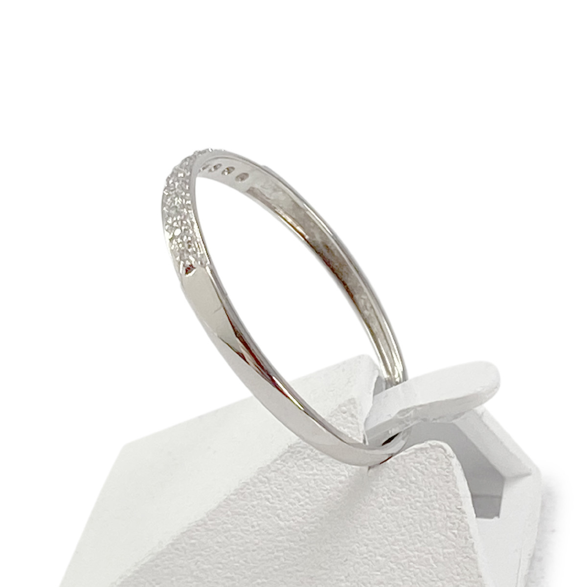 Bague d'occasion or 375 blanc diamants