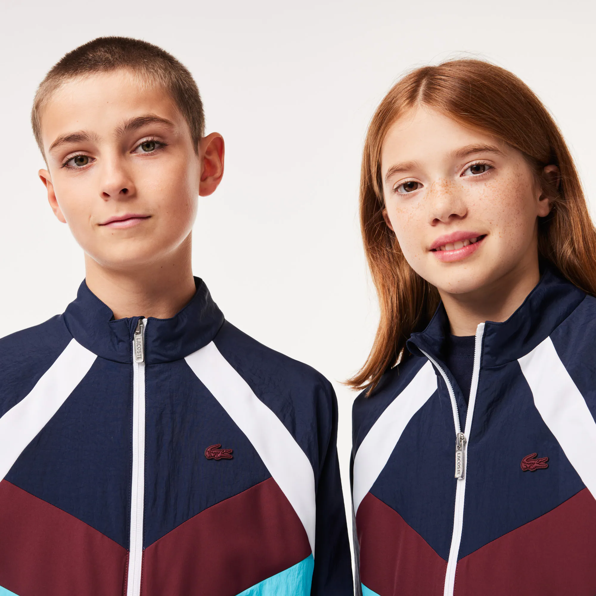 Colourblock-Jacke aus recycelten Fasern Jacken & Mäntel - Blau - Lacoste - Kinder